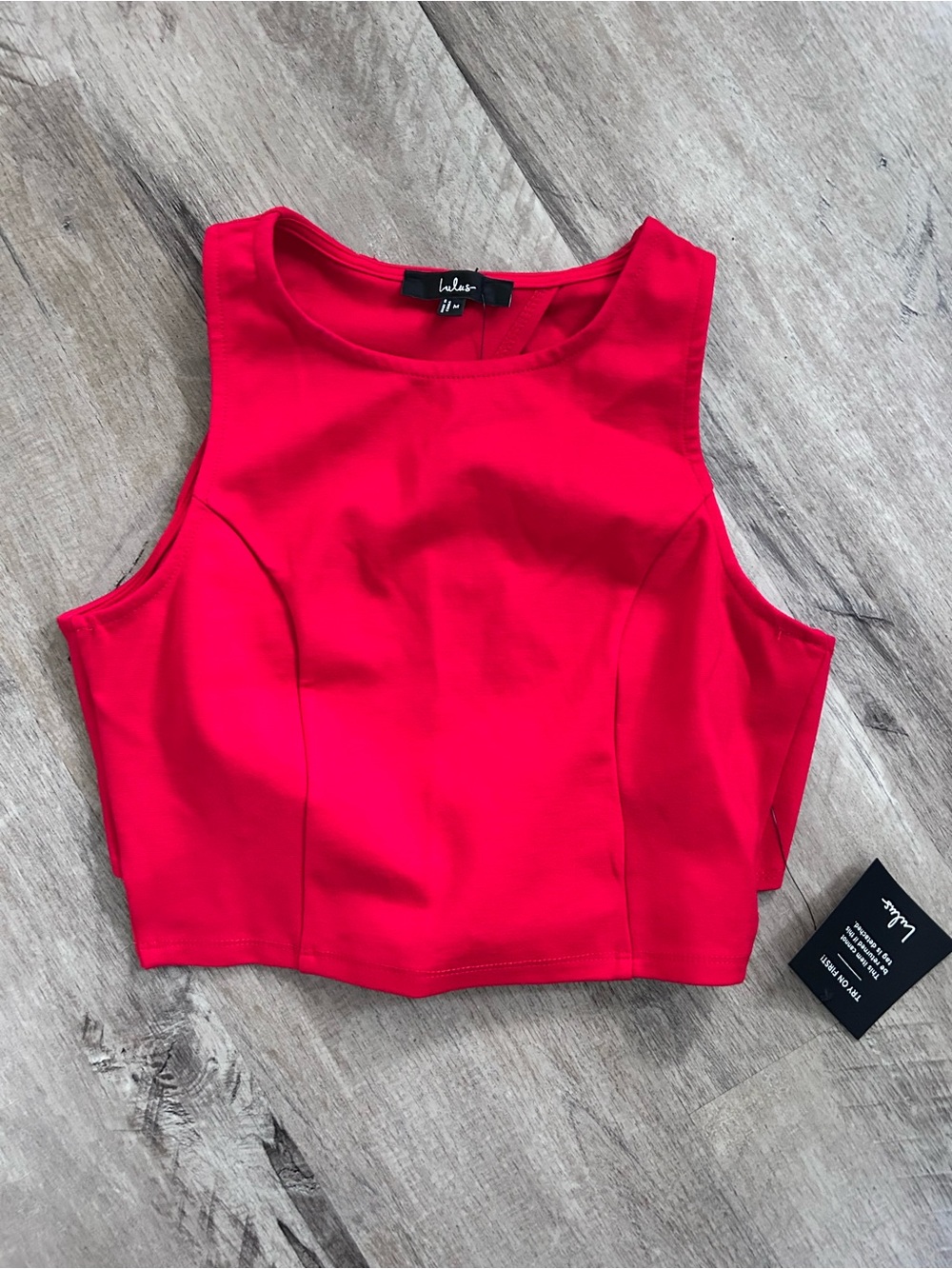 Lulus crop tie back tank